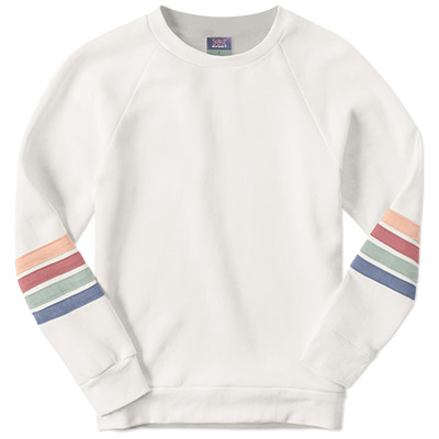 Ladies Striped Sleeve Sweatshirt