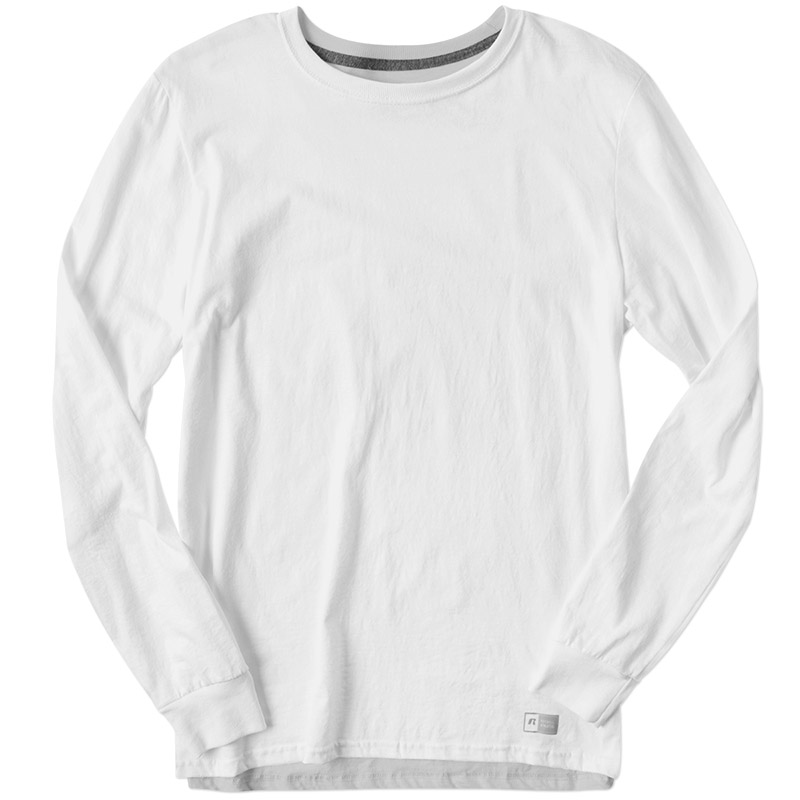 Russell Athletic Longsleeve Performance Blend Tee - White