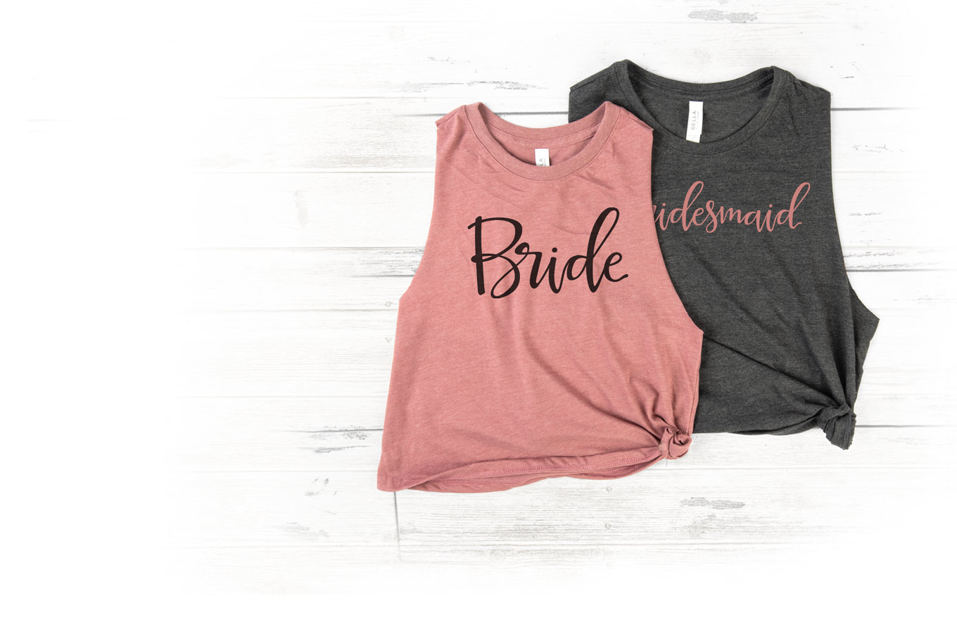 Create Custom Bridesmaids Tee Shirts