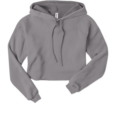 Ladies Cropped Fleece Hoodie