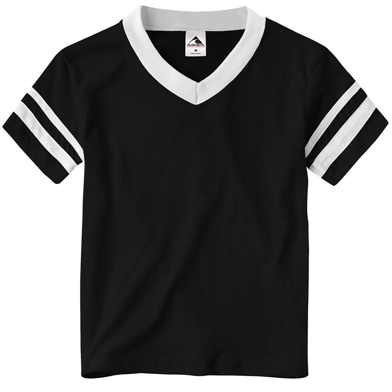 Augusta Sportswear Youth Stripe Jersey Tee - Black/White