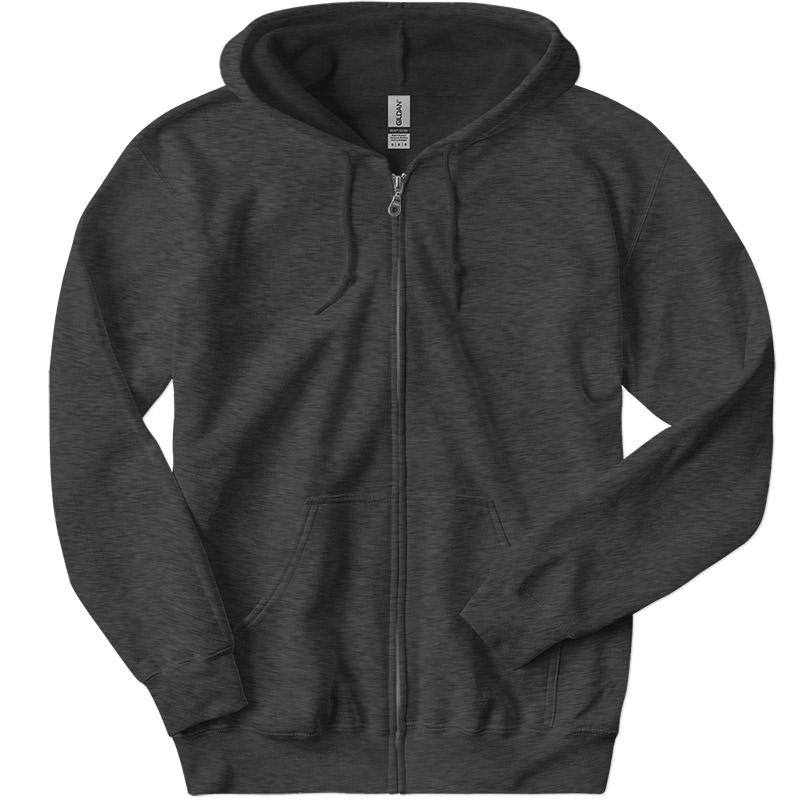 Gildan Heavy Blend Full-Zip Hoodie - Dark Heather