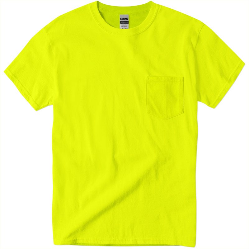 Gildan Ultra Cotton Pocket Tee - Safety Green