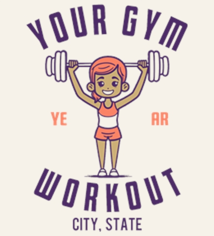 Workout t-shirt design 7